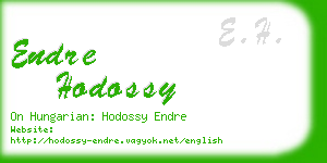 endre hodossy business card